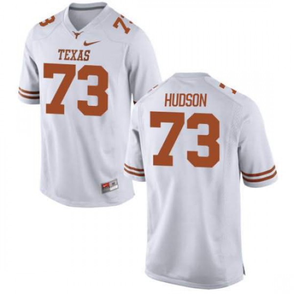 Mens University of Texas #73 Patrick Hudson Replica Official Jersey White